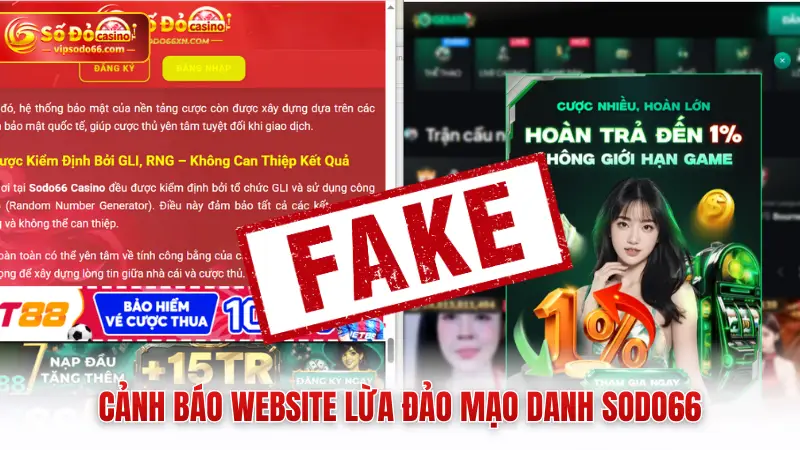 Cảnh báo website lừa đảo mạo danh SODO66