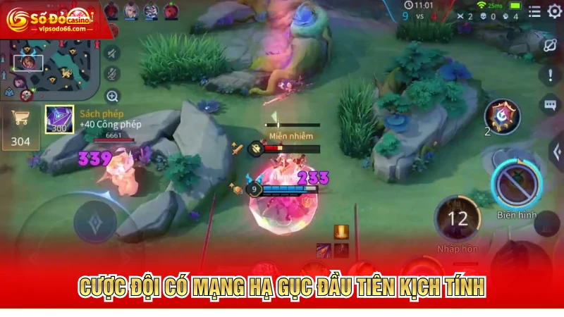 Cược đội có mạng hạ gục đầu tiên kịch tính